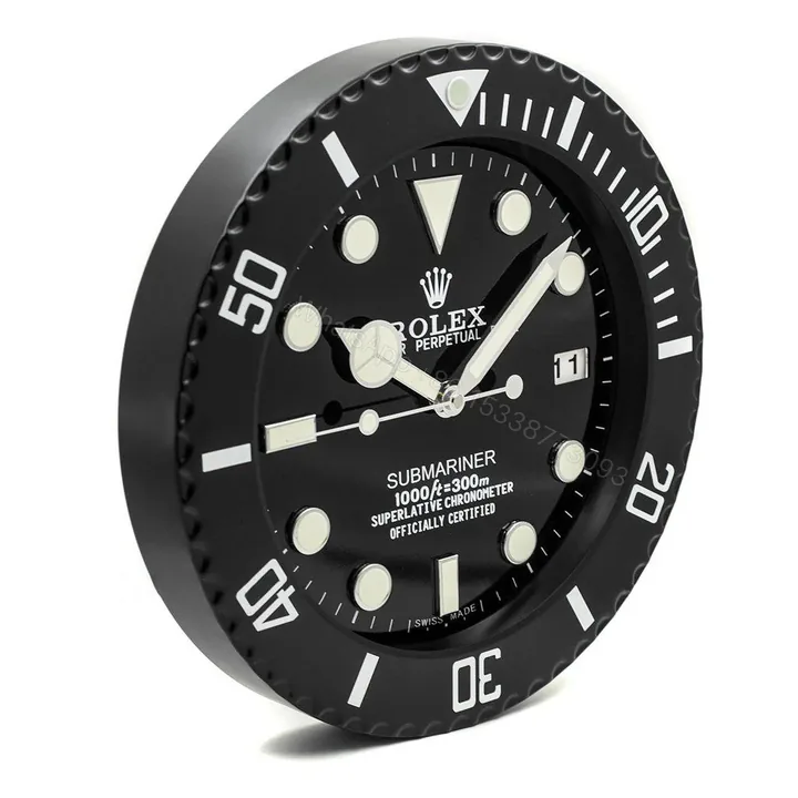 View 1 of ROLEX WALL CLOCK – SUBMARINER BLACK