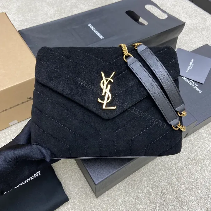 View 1 of Chic Velvet Shoulder Bag with Gold Hardware