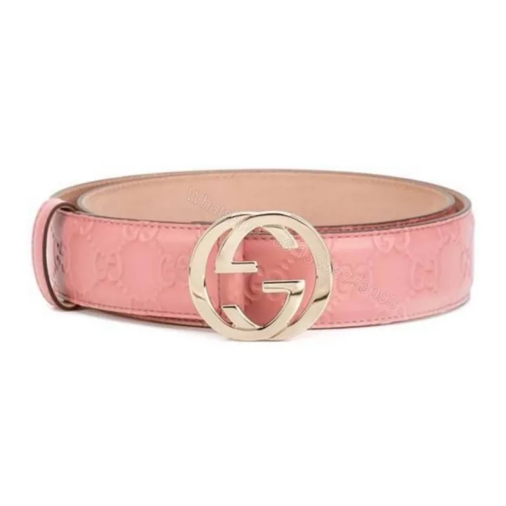 View 1 of GUCCI INTERLOCKING G-BUCKLE LEATHER BELT – B2