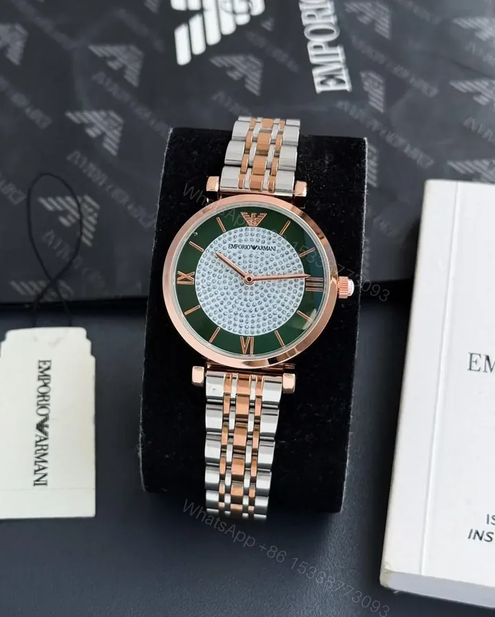 View 1 of Emporio Armani Green & White Dial