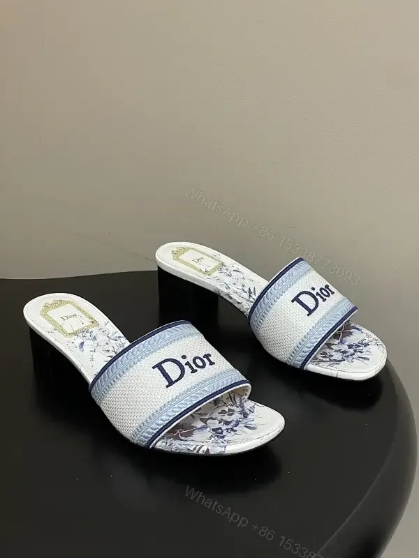 View 1 of Linen Floral-Print Slides, Luxe Comfort, Unisex Fashion Sandals