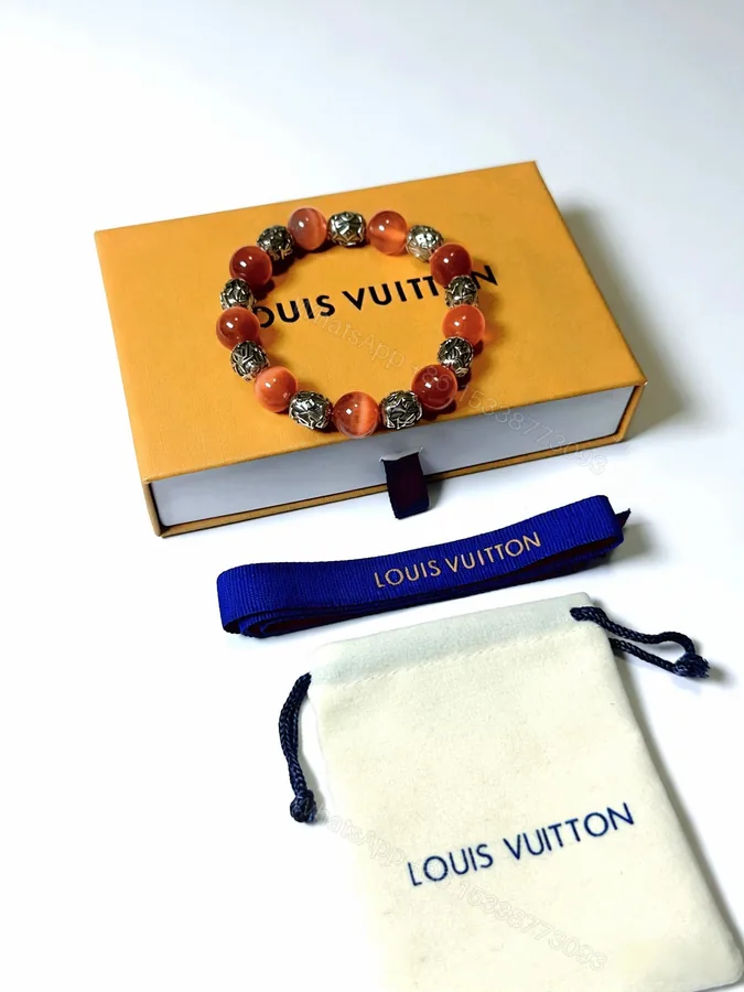 View 1 of LV 一比一 橘色天然珠串手鍊 精品還原潮流配件