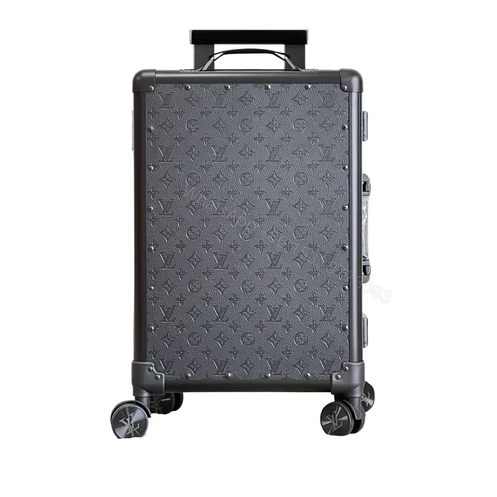 View 1 of Louis Vuitton Horizon Rolling Trunk Suitcase Monogram Eclipse Coated Canvas Black 55Cm