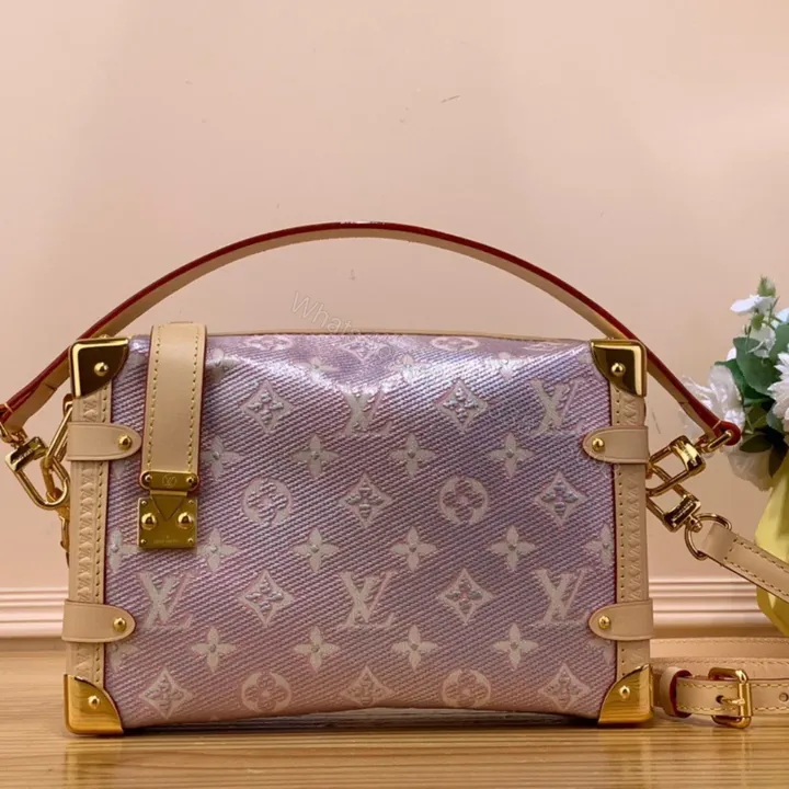 View 1 of Louis Vuitton LV Side Trunk Like Auth Monogram Pattern Handbags 21x14x6cm