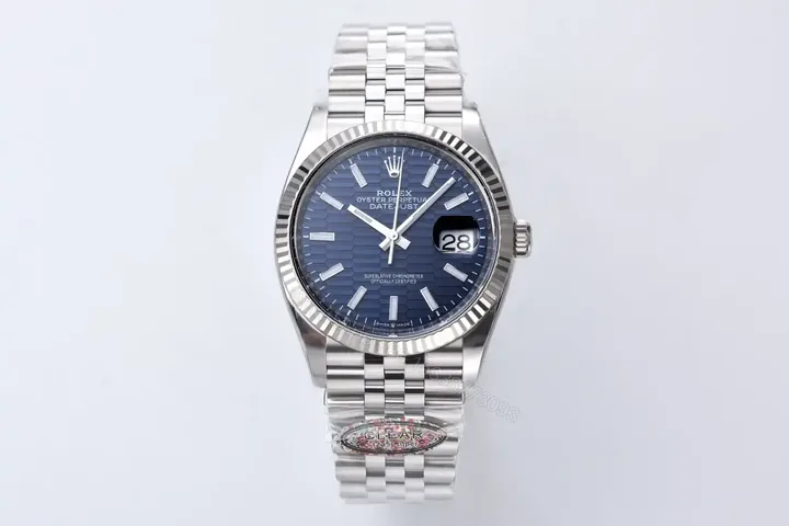 View 1 of Rolex Datejust 36 Blue Fluted Motif Dial Jubilee 126234-0049