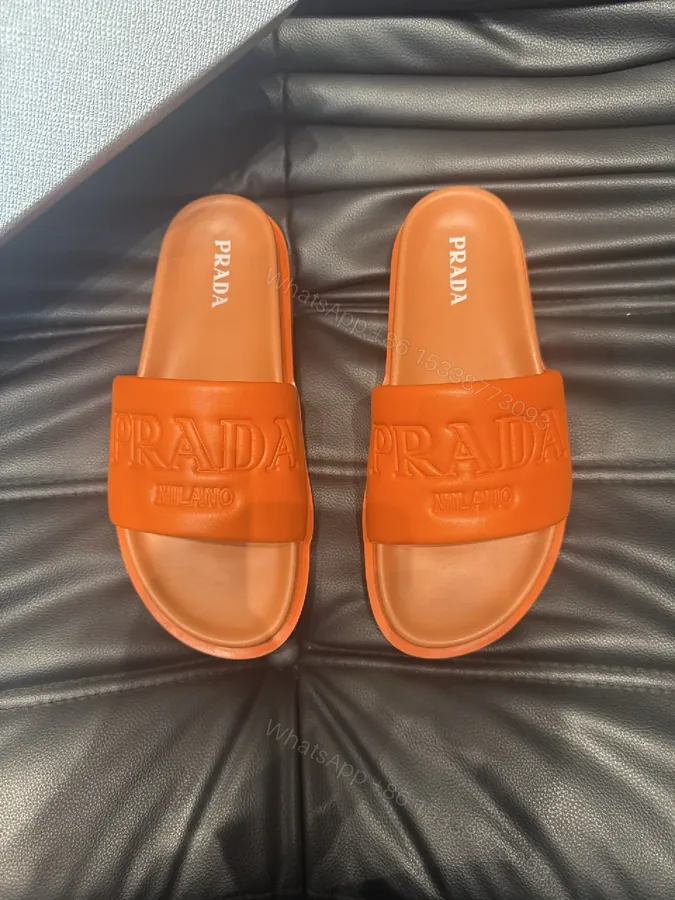 View 1 of Bold Orange Textured-Stride Slider, Premium Comfort