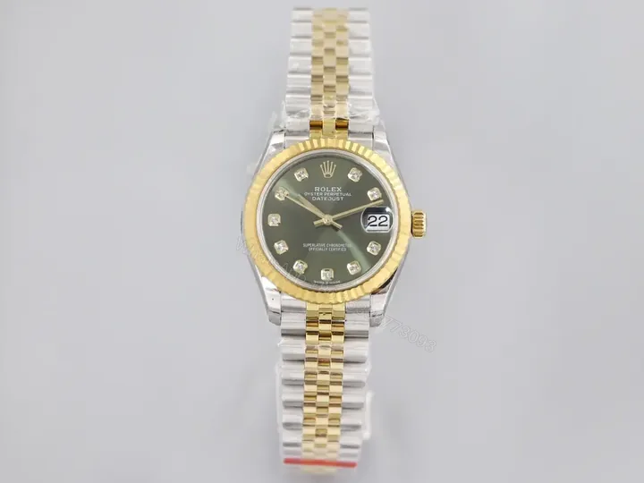 View 1 of Rolex Datejust 31 Stainless Steel Yellow Gold Fluted Olive – Diamond Jubilee 278273-0030