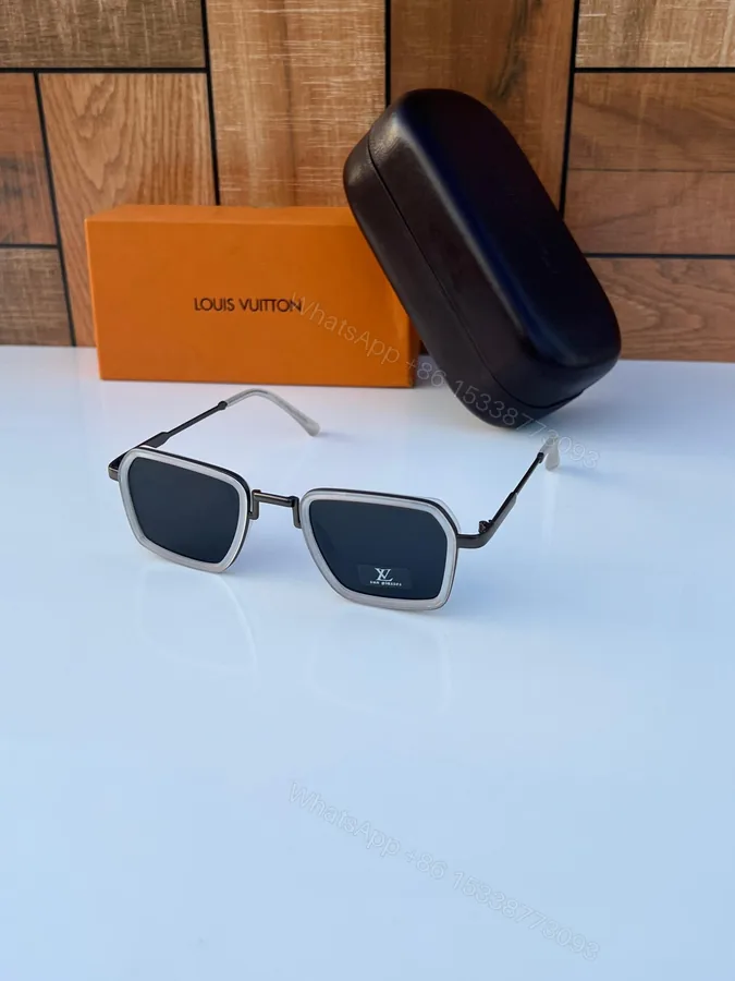 View 1 of Louis Vuitton Square Sunglasses Black-White