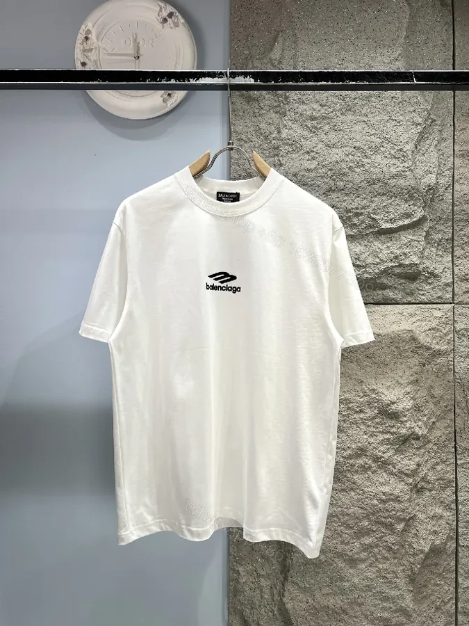 View 1 of White Cotton-Jersey Tee, Minimal Logo, Premium Casual