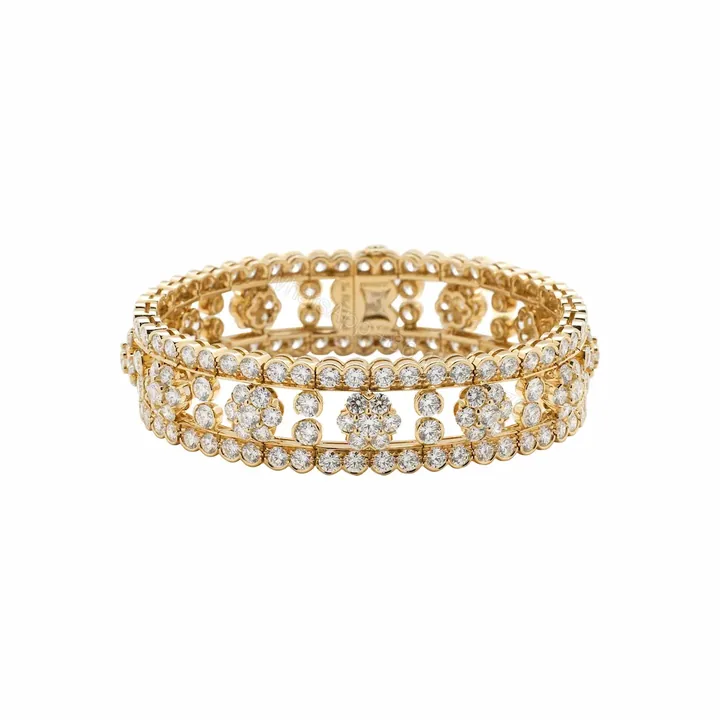 View 1 of Van Cleef Arpels Gold Diamond Snowflake Bracelet