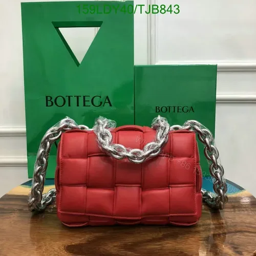 View 1 of Bottega Veneta Red Cross-Body Cassette Bag with Chain and Gold Hardware 6829