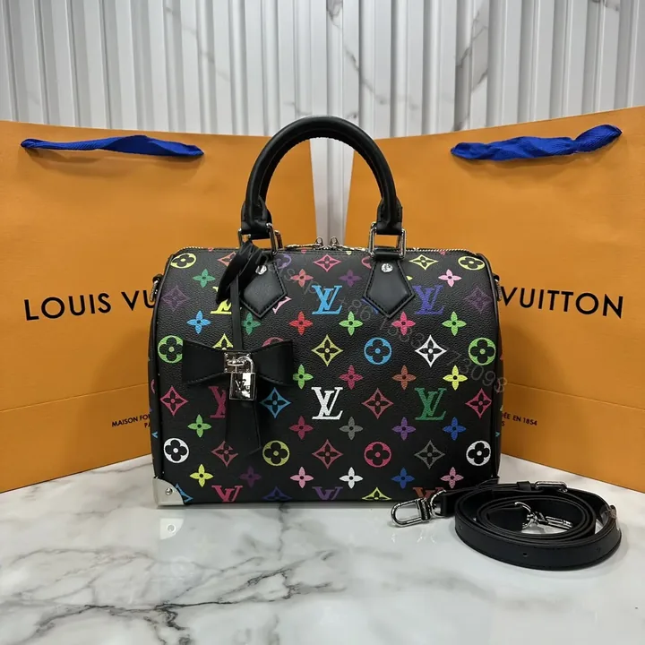 View 1 of LV x Murakami Speedy 30 Multicolor Monogram Bag