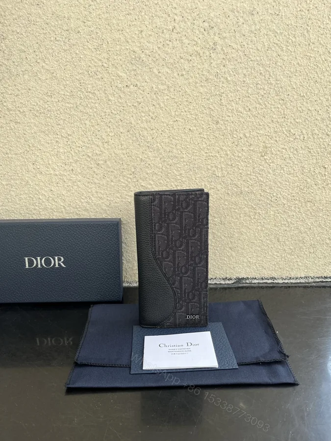 View 1 of Dior A貨長夾 男士老花拼皮革設計 拉鍊經典風格