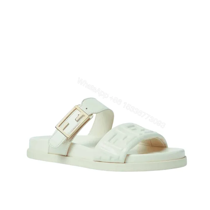 View 1 of FENDI FEEL NAPPA SLIDES WHITE 8X8710ABOHF1SVV