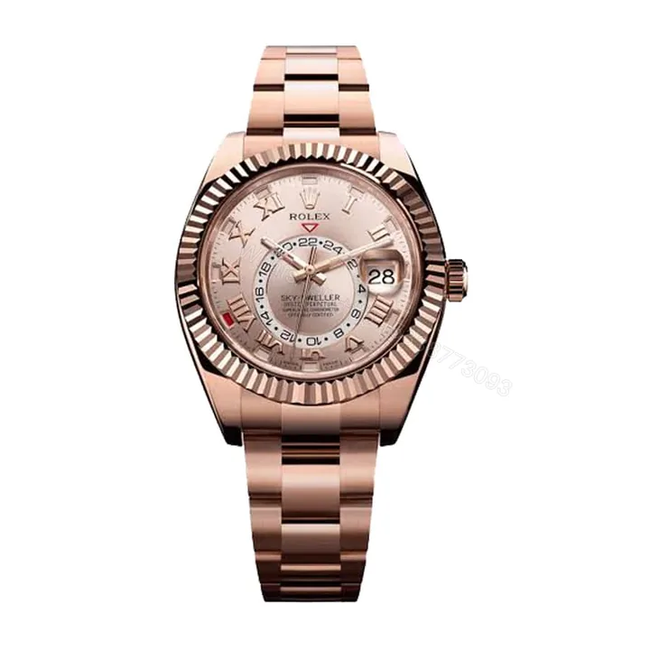 View 1 of Rolex Sky-Dweller 326935 Super Clone Everose Gold Sundust Dial 42mm