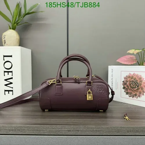 View 1 of Loewe Burgundy Amazona 23 Bag featuring Gold-Tone Hardware DZ2857