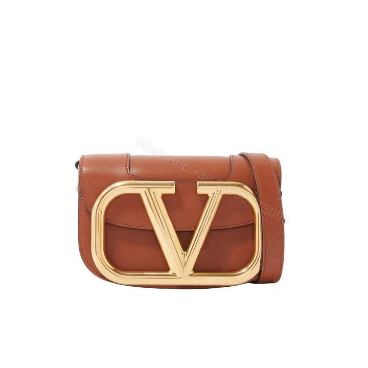 View 1 of VALENTINO GARAVANI SUPERVEE V LOGO SMALL BAG BROWN 18CM