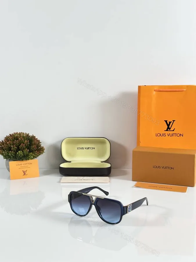 View 1 of First Copy Louis Vuitton 105 Blue Sunglasses