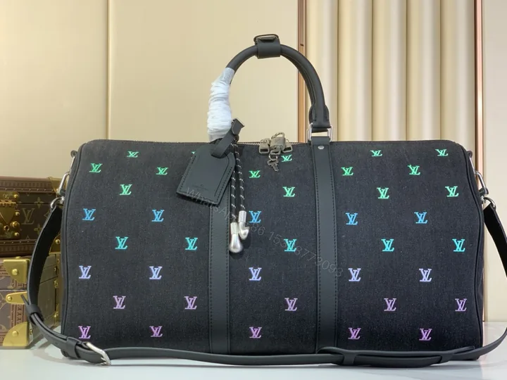 View 1 of LV高仿M13966 Keepall 50旅行袋彩色Logo帆布潮流百搭推薦