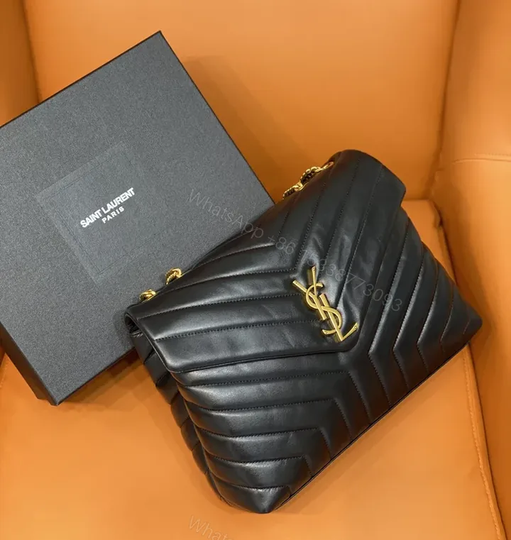 View 1 of Chic Chevron Quilted Leather Bag â€“ YSL-Inspired Elegance