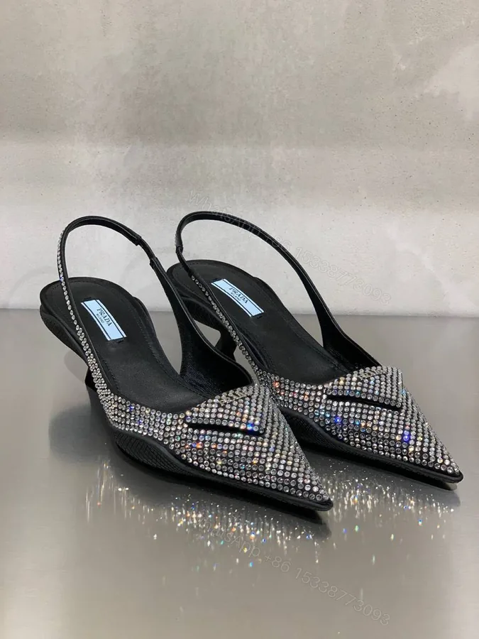 View 1 of FIRST COPY PRADA KITTEN SWAROVSKI HEELS
