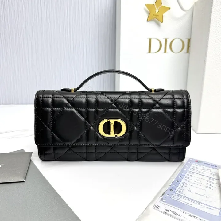 View 1 of Chic Quilted Leather Bag with Gold Hardware â€“ Luxe Clutch
