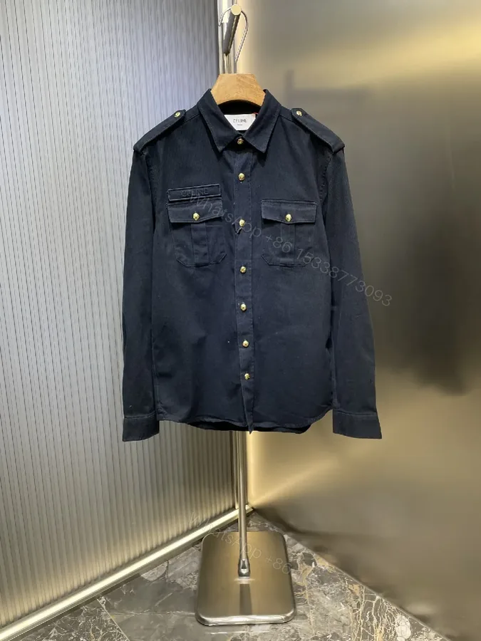 View 1 of Navy Utility Shirt Jacket: Structured Comfort, Luxury Texture