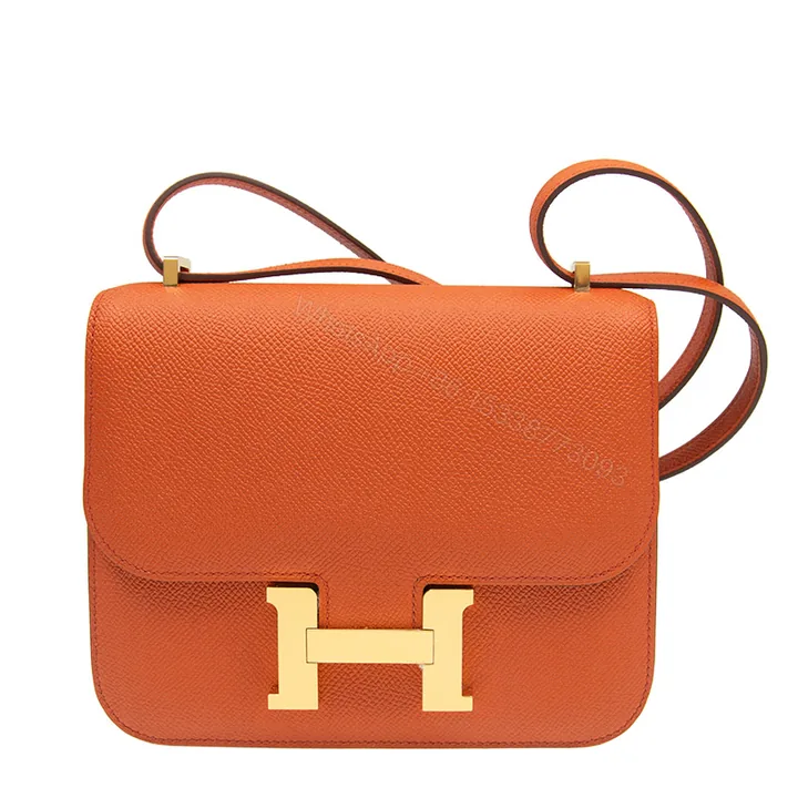 View 1 of HERMES CONSTANCE MINI EPSOM GOLD-TONED HARDWARE ORANGE 18CM
