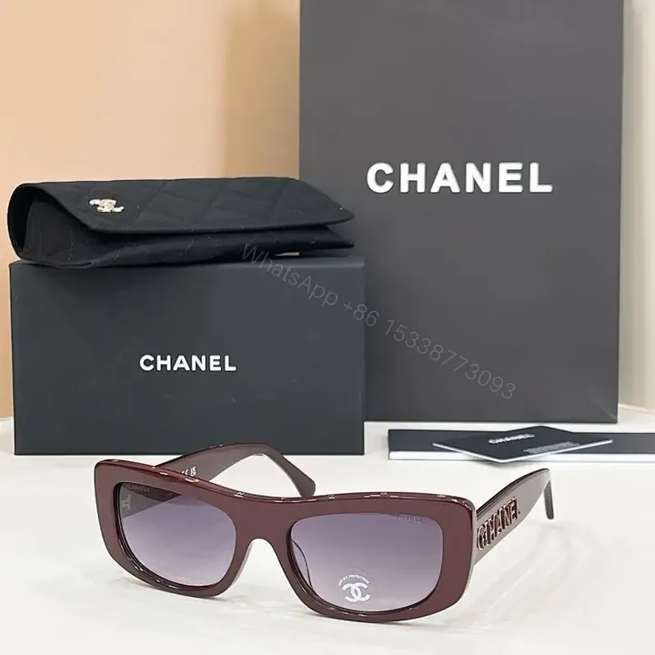 View 1 of Oversized Rectangular Sunglasses in Glossy Acetate with Logo Detail