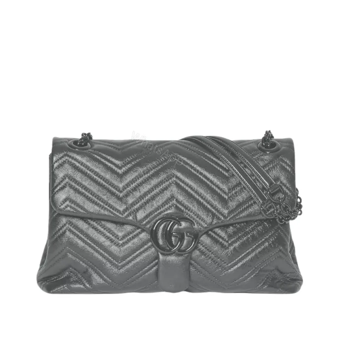 View 1 of Gucci Marmont Medium Shoulder Bag Gray 31Cm