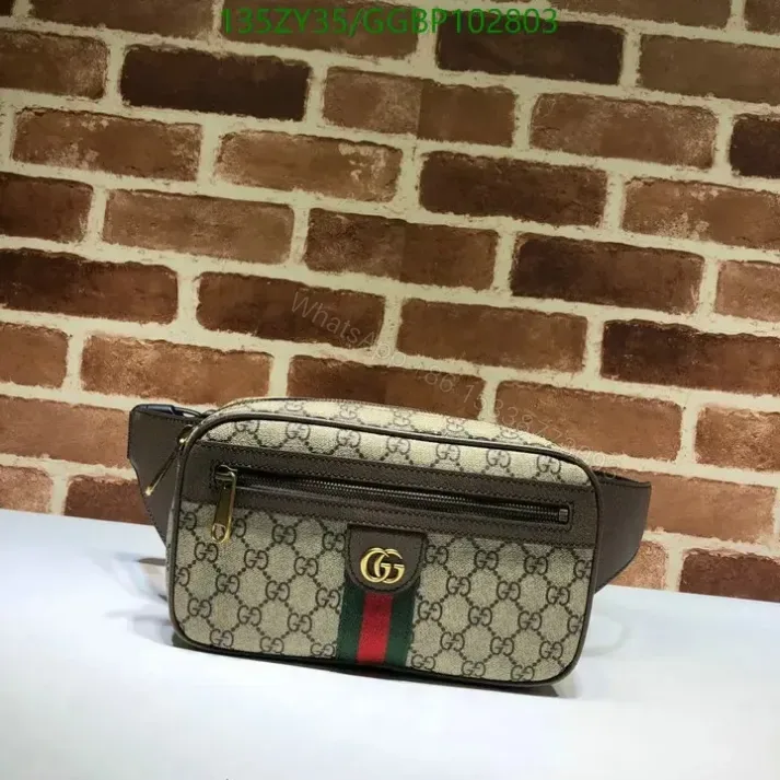 View 1 of Gucci Knockoff Ophidia GG Beige Belt Bag GGBP1028035 Mirror 1:1