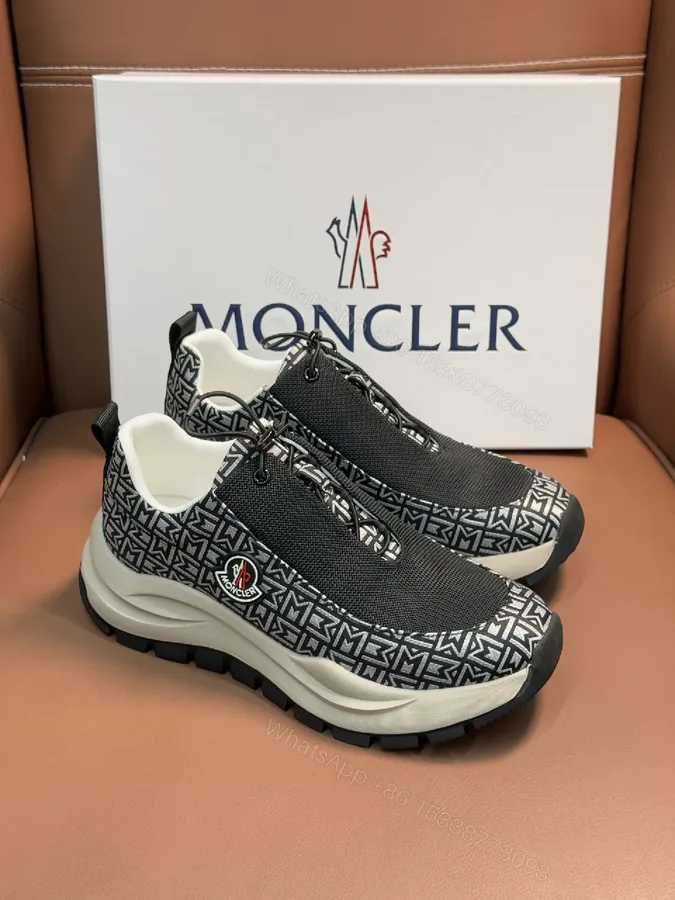 View 1 of Moncler Patterned Knit Runner: Bold Texture, Elevated Comfort