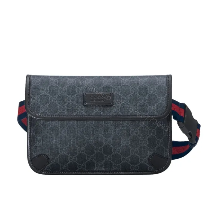 View 1 of Gucci GG Black Small Belt Bag Black Supreme Canvas 24Cm