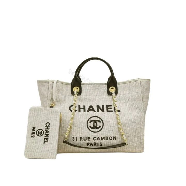 View 1 of Chanel Deauville Large Tote Shopping Bag 37Cm