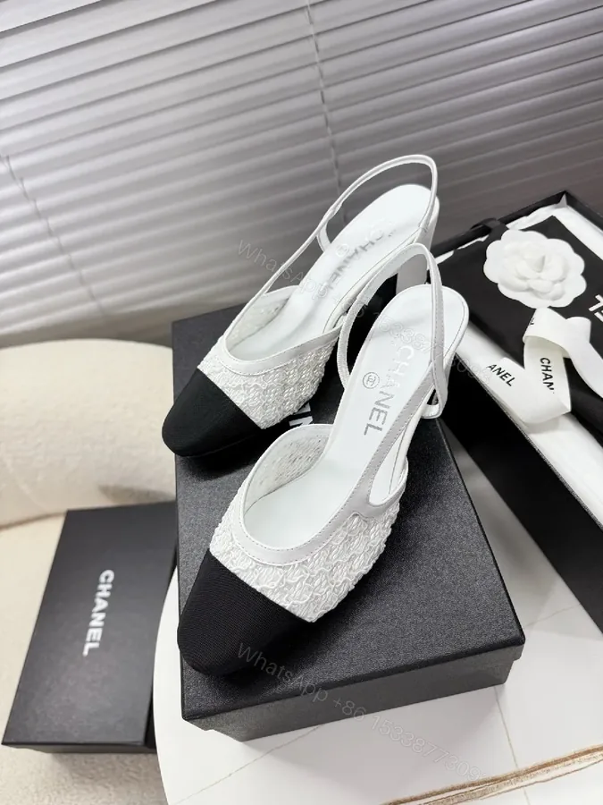 View 1 of Texture-Block Slingback Pumps: Elevated Comfort, Open-Back Style