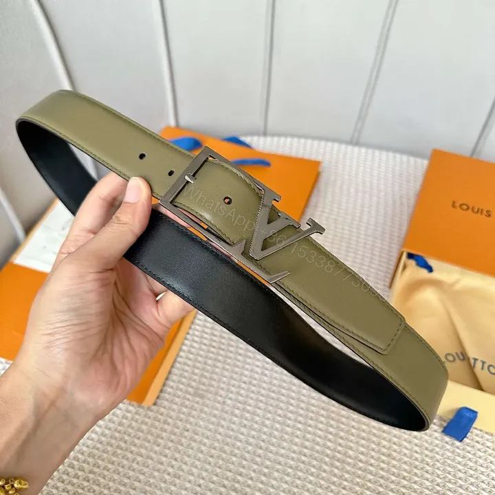 View 1 of Olive & Onyx LV-Inspired Belt: Modern Luxury Strap