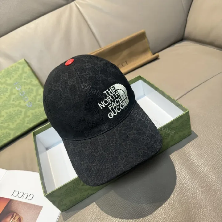 View 1 of Black Monogram Cap: The North Face G Embroidery Cap