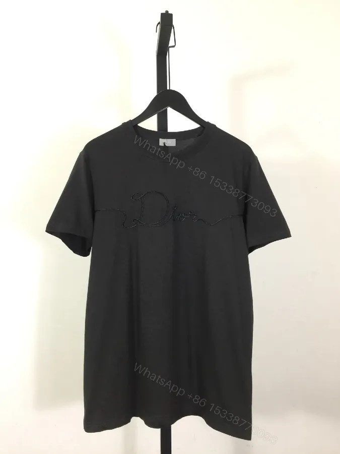 View 1 of Charcoal Black Cotton Blend Tee Dress with Subtle Embroidery