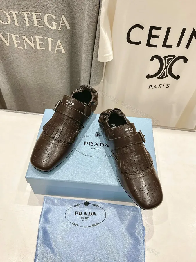 View 1 of Patterned Leather Penny Loafers with Fringe Detail – Everyday Luxury