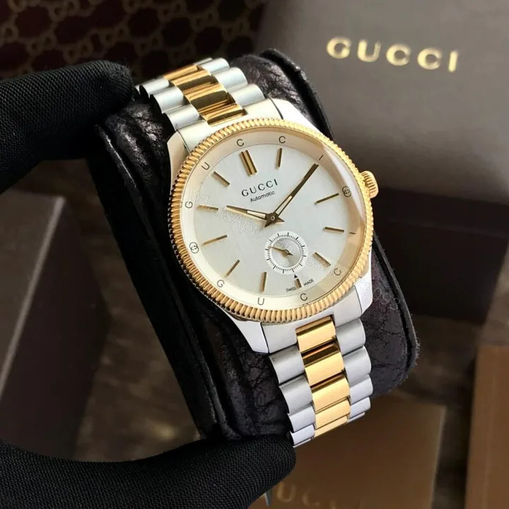 View 1 of Gucci G-Timeless Two Tone 40mm Blue Dial Automatic