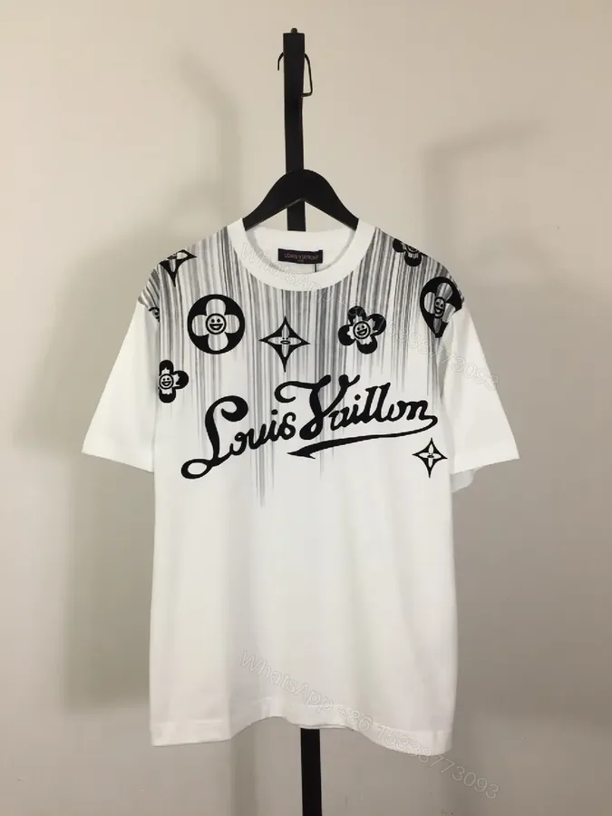 View 1 of Graphic Cotton Luxe Tee with Bold Designer-Inspired Script