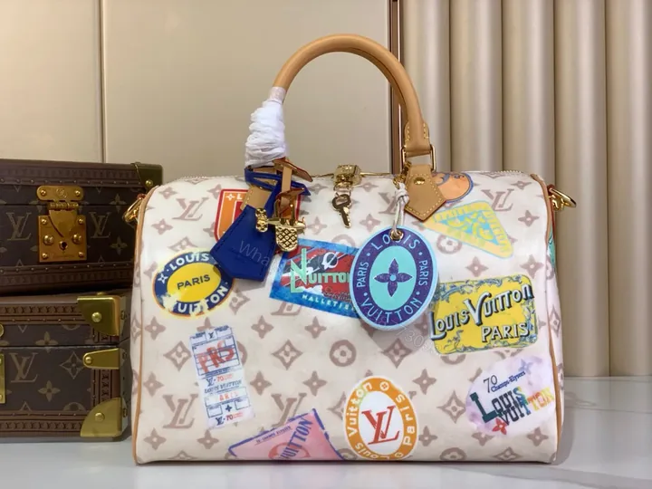 View 1 of Bold Patchwork Luxury Tote Bag - Iconic Travel Style