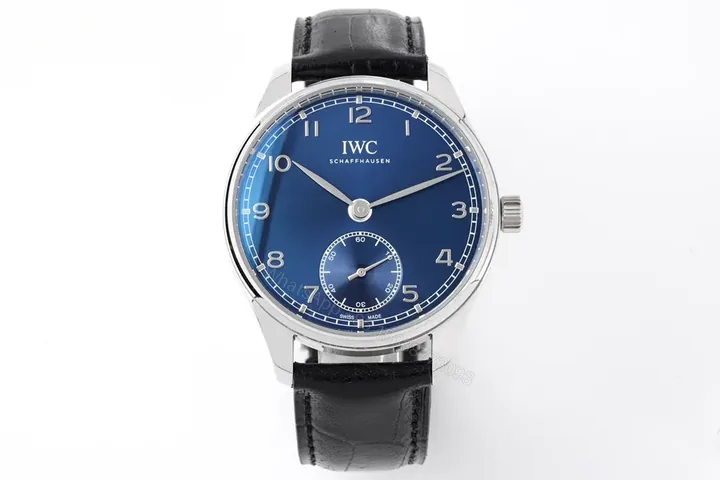 View 1 of IWC Portugieser Automatic 40 Stainless Steel Blue Dial Alligator IW3583-05