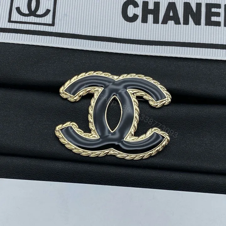 View 1 of Chanel Enamel CC Brooch Denim