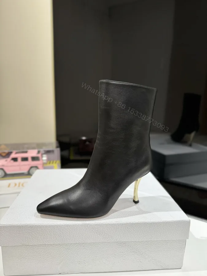 View 1 of black leather ankle boots Dior