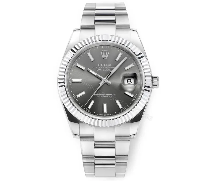View 1 of BT Factory Clean Factory DDF Classic Grey Fluted Bezel Watch