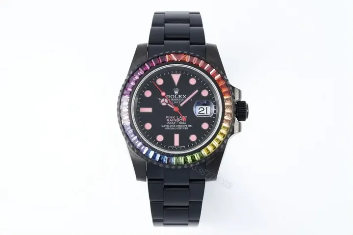 View 1 of JB Factory Clean Factory RA Factory Pink Rainbow Rolex Submariner