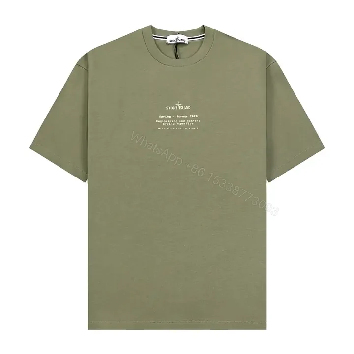 View 1 of Olive Cotton Tee: Minimalist Fit, Durable Luxury Shirt