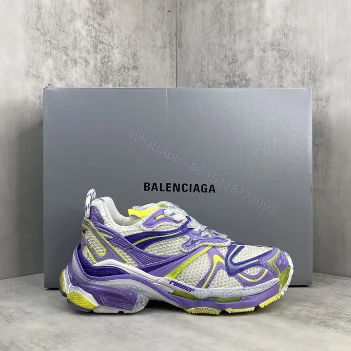 View 1 of Bold Lilac Lemon Luxe Sneaker: Luxe Futuristic Comfort Sneakers