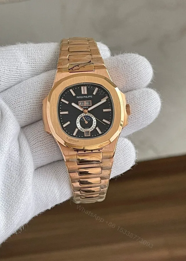 View 1 of Patek Philippe Nautilus White Sun Moon 40MM Automatic